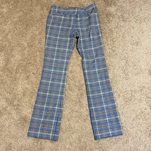 00 petite, grey, blue and white streps. Formal pants